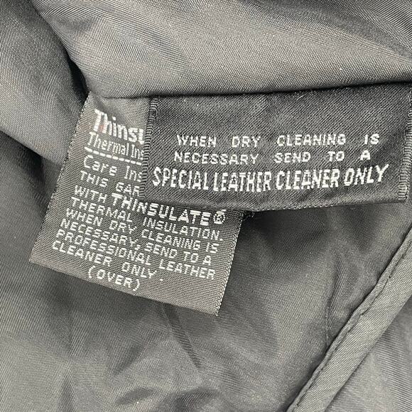 Wilson Thinsulate Women's Vtg. Leather Moto Jacket, Black, Sz. M 80s 90s *FLAW* - Picture 11 of 14